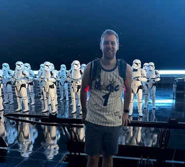 Chris with some stormtroopers